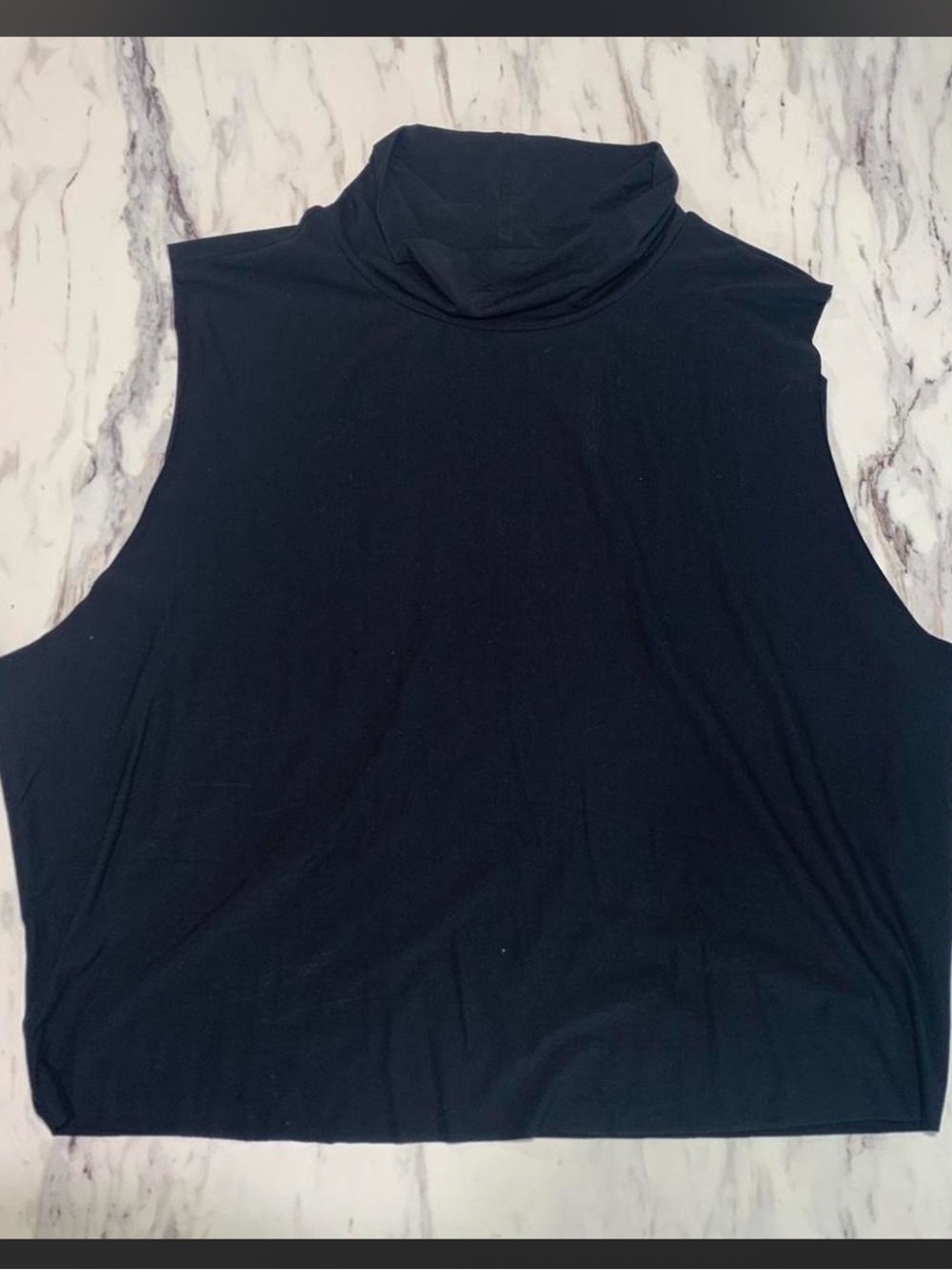 Commando Black Sleeveless Turtleneck Crop Top